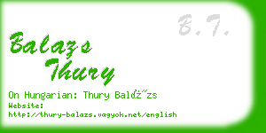 balazs thury business card